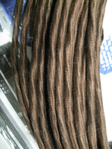10&#39; vintage brown cloth wire 5 cond restoration radio telephone telegrap... - $369.26 MXN