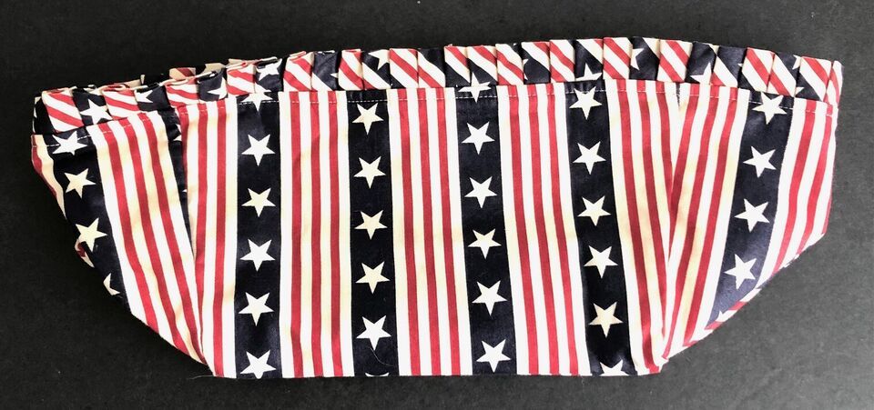 New LONGABERGER Basket Liner STARS AND STRIPES 8 x 5 x 5.5" Rectangle - $7.28