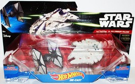 Star Wars Force Awakens Tie Fighter vs Millennium Falcon Hot Wheels 2014 SEALED - £7.76 GBP