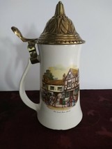 VTG Nelson McCoy Pottery Old Coach House Bristol Beer Stein Tankard Hinged Lid  - £16.18 GBP