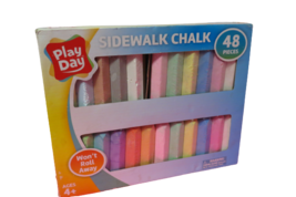 Play Day Sidewalk Chalk 48 Piece Set Ages 4+ New In Box - $15.84