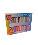 Play Day Sidewalk Chalk 48 Piece Set Ages 4+ New In Box - £12.43 GBP