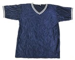 Vintage Don Alleson Atletico Uomo L Blu Maglia Shirt Scollo V Made IN US... - $18.50