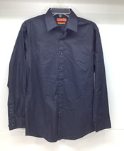Egara Button Down Shirt Mens Stretch Slim Fit Black M? See Pics For Meas... - $9.68