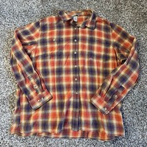 Duluth Trading Co Women&#39;s Flannel Shirt Long Sleeve Button Down Plaid Cotton XXL - £22.43 GBP
