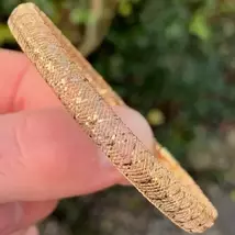 9ct gold bangle Italian - $428.05