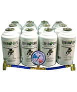 Enviro-Safe R134a Replacement Refrigerant with dye-12 Cans with Premium ... - £80.87 GBP
