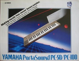 Yamaha Color Brochure for the PC-50 and PC-100 Playcard Keyboards, Original - £23.26 GBP