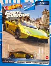 Hot Wheels 2023 Fast &amp; Furious Mix 4 Lamborghini Gallardo LP 570-4 Super... - £10.96 GBP