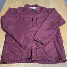 Vintage Dee Cee Rappers Men’s Nylon Jacket Maroon Lined Size Medium USA ... - $35.24