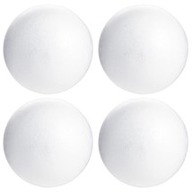 4 Pack Solid Foam Balls For Crafts, 5 Inch Round White Polystyrene Spher... - £25.27 GBP
