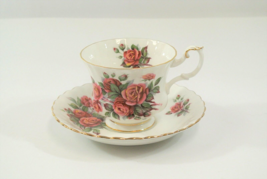 Royal Albert Teacup &amp; Saucer Centennial Rose Canada Floral Bone China En... - £15.45 GBP