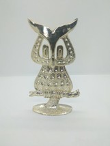 Vintage Goldtone Revere Owl  Earring Holder Metal Retro - £7.93 GBP