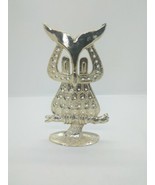 Vintage Goldtone Revere Owl  Earring Holder Metal Retro - £7.78 GBP
