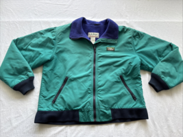 LL Bean Warm Up Jacket VTG Blue Polar Plus Fleece Lined Bomber Women’s M... - $27.80