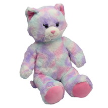 Build A Bear Kitty Cat Plush Pastel Swirl Tie Dye 16 inch BAB - £15.97 GBP