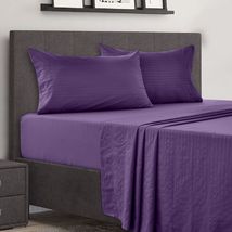 Purple Microfiber Comfort 4 Piece Bed Sheet Set Deep Pocket 1800 Series ... - £18.87 GBP+