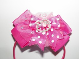 Dark Pink Triple Bow Headband Hello Kitty Style - £6.98 GBP