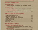 Swensen&#39;s Menu 1990&#39;s Ice Cream Many Locations Knoxville Tennessee - £22.26 GBP