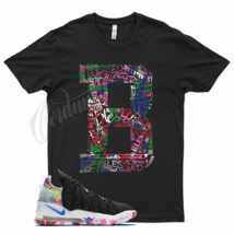 Black BE BLESSED T Shirt for Lebron 18 James Gang Multi Color Los Angeles Night - £20.49 GBP+