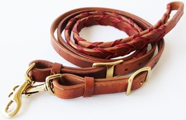 Horse Western Amish Harness Leather Latigo Laced Barrel Contest Reins 66... - $553.13 MXN