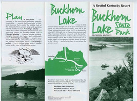 Buckhorn Lake State Park Brochure Buckhorn Kentucky 1960&#39;s - $17.82