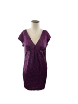 NWT SEE by CHLOE 4 backless mini dress deep v-neck SILK stars purple des... - £139.55 GBP