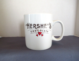 Hersey&#39;s Chocolate mug extra large 24 oz white red hearts coffee soup EUC - £12.24 GBP