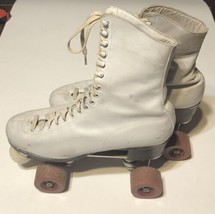 Vintage Betty Lytle Sure Grip Super X5 Roller Skates White Leather Size 7.5 - $117.81