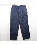 Carhartt Original Dungaree Fit Carpenter Pants Jeans 38×32 Navy Blue Cotton - £38.56 GBP