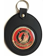 Challenge Coin Large Universal Fit Black Silicone Holder Keychain - $5.99