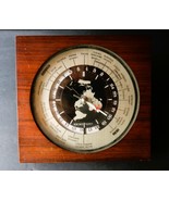 Seiko Quartz World Clock Time Red Airplane Vintage Working Desk Wood QZ877B - $75.00