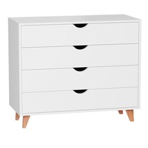 35" White Solid Wood Four Drawer Dresser - $316.49