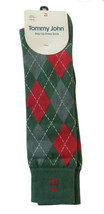 Tommy John Stay-Up Men’s Dress Sock 8.5-13 Pinegrove Argyle Red Green Christmas - £15.84 GBP