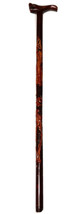 Walking Cane Wood Carved Dragon Whale With Marble In Mouth 35 in long - £36.99 GBP