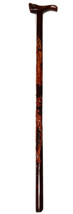 Walking Cane Wood Carved Dragon Whale With Marble In Mouth 35 in long - £36.55 GBP