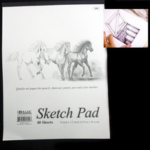 Sketchbook 9 X 12 Inches 40 Sheets Premium Quality Sketch Book Drawing P... - $17.99