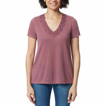 Ella Moss Womens V-Neck Lace Top Size Small Color Crushed Berry - £20.37 GBP