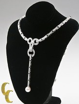 Cartier Diamond and Pearl Agrafe 18k White Gold Rare Vintage Necklace/ Pendant - £62,623.63 GBP
