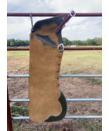 Arizona Bells Step in Chaps Leggings Handmade Suede Leather, Cowboy Rowd... - £78.37 GBP+