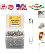 Safety Pins Assorted - 1000 Count Silver 1.5 Inch Rust-Proof Pins for Cr... - $47.54 CAD