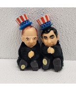 George Bush Michael Dukakis For President 1988 Hugger Clip Vintage Toy P... - $12.81