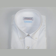Mens 100% Italian Cotton Shirt Non Iron SORRENTO Button Down Oxford 4529 White image 3