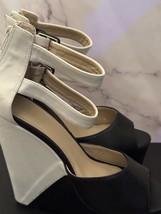 Aldo White And Black Wedges  - $19.80