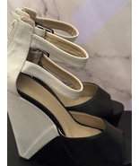 Aldo White And Black Wedges  - $376.33 MXN