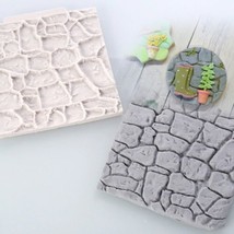 Wall Silicone Stone Tile Mold Decor Background Brick Molds Concrete Form... - $15.03