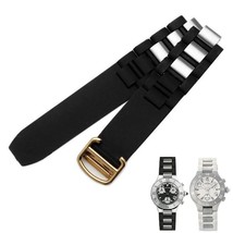 20x10mm Silicone Rubber Strap for Cartier 21 Chronoscaph Autoscaph Watch - £15.40 GBP