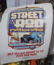 Vintage 1997 NSRA Street Rod Nationals 18 X 22.5 Poster Oklahoma City OK Fair - £36.32 GBP