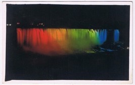 Postcard American Falls At Night Illuminated Niagara Falls - £3.08 GBP
