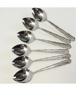 Oneida Cherie Oval Soup Spoons 6 3/4&quot; Stainless Lot of 6 - €16,95 EUR
